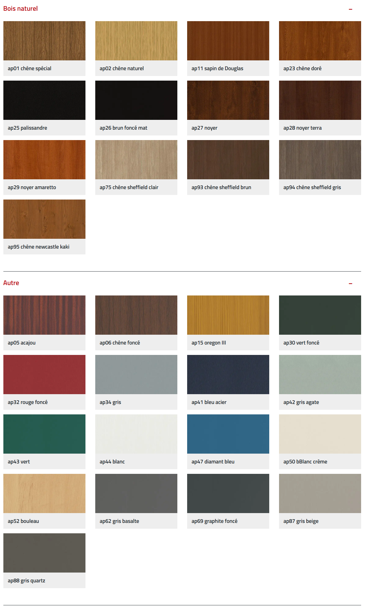couleurs fenêtres PVC